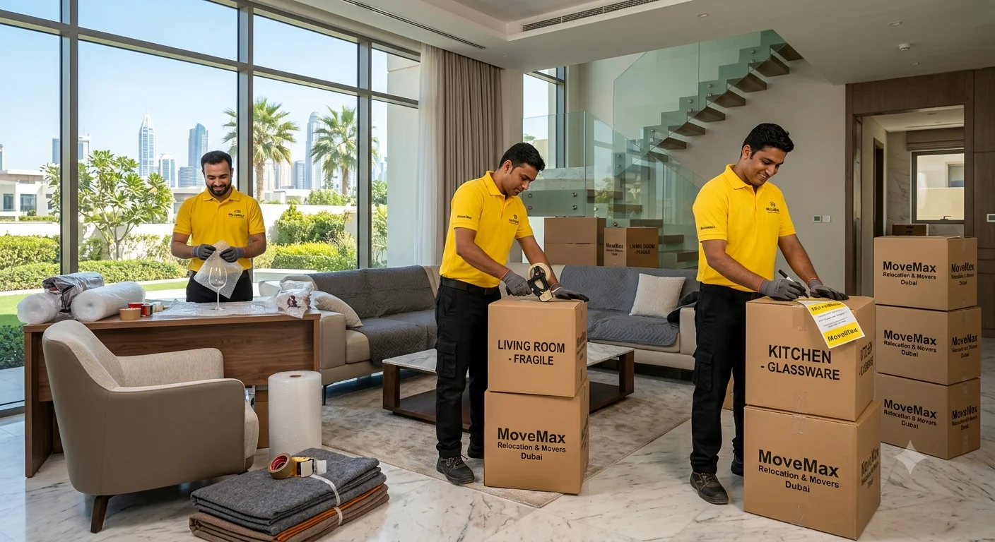 MoveMax UAE team providing residential home moving and packing services in Ras Al Khaimah