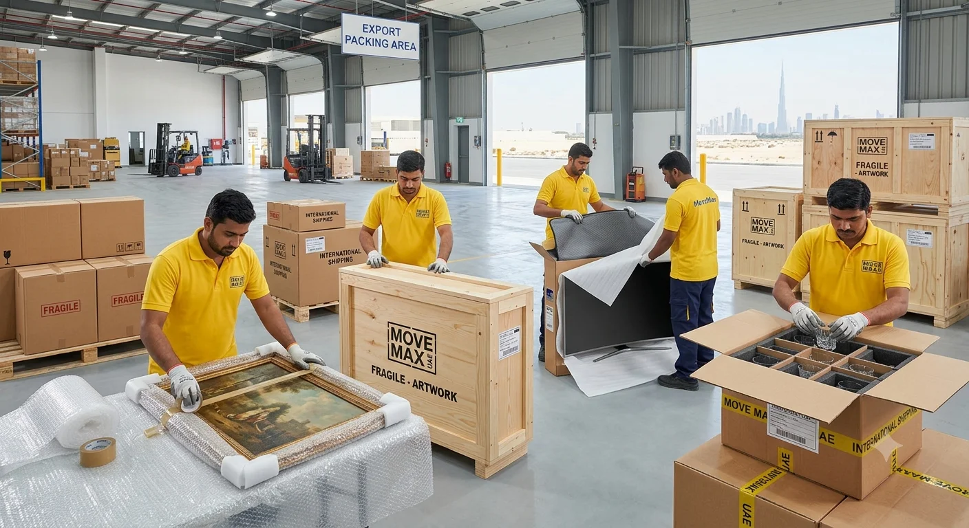 Professional export packing for international moving services