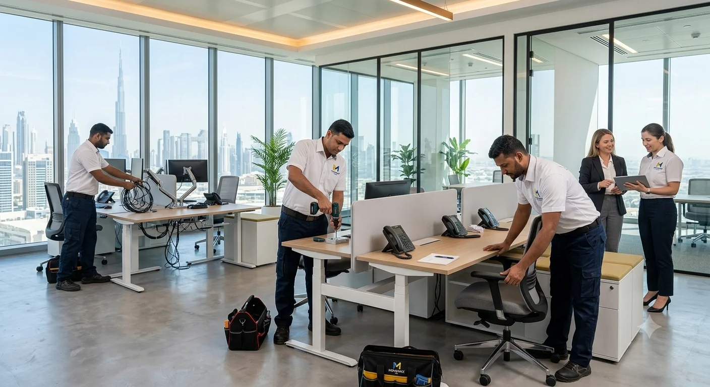 Office relocation and commercial moving services in Sharjah by MoveMax UAE