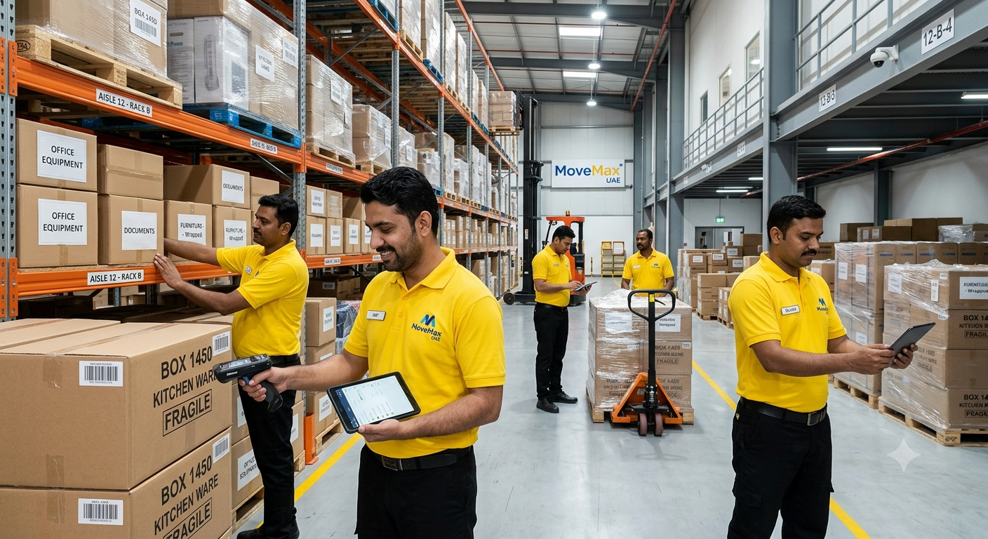 Modern MoveMax UAE secure storage facility for residential and commercial furniture in Dubai